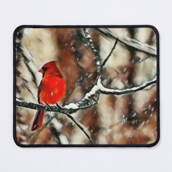 Item preview, Red Cardinal Calm in Snowstorm designed and sold by TheSplitWindow.