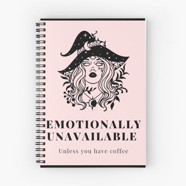 Item preview, Emotionally Unavailable - Unless you have coffee - Pink Witch designed and sold by AxiomDragon.