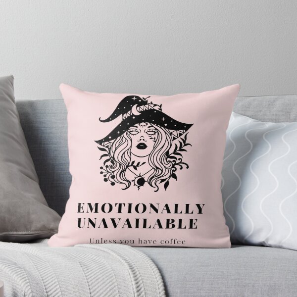 Item preview, Emotionally Unavailable - Unless you have coffee - Pink Witch designed and sold by AxiomDragon.