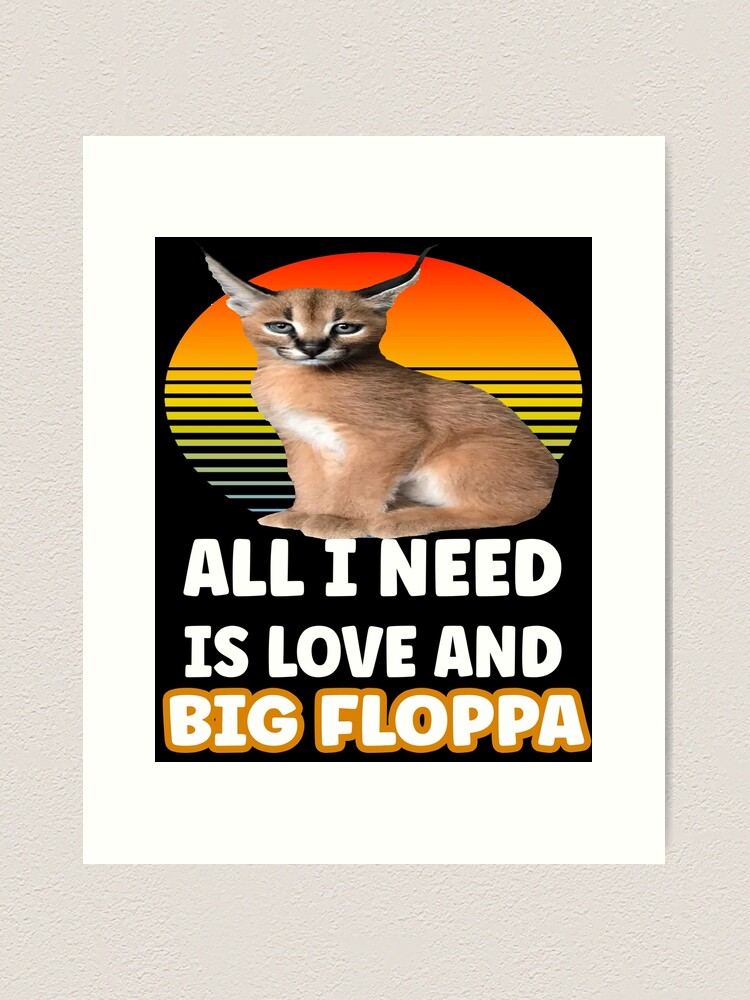 Big Floppa with glasses Art Print for Sale by dinnashop