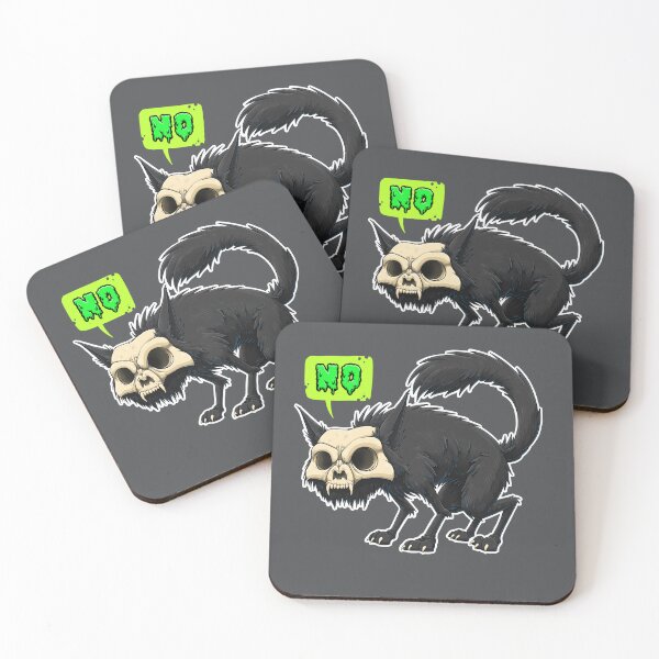 Item preview, Skull cat says no designed and sold by riotpixel.