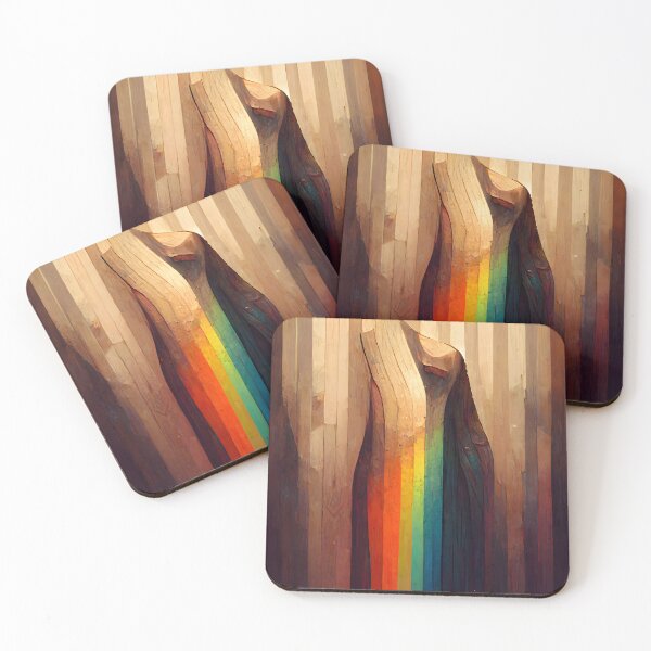 Item preview, Smooth Wooden Texture Rainbow Wood Grain Pattern designed and sold by MythicPrompts.