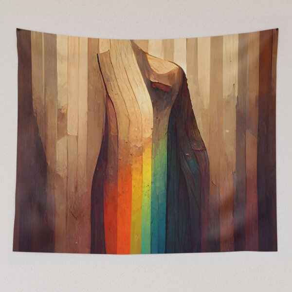 Item preview, Smooth Wooden Texture Rainbow Wood Grain Pattern designed and sold by MythicPrompts.