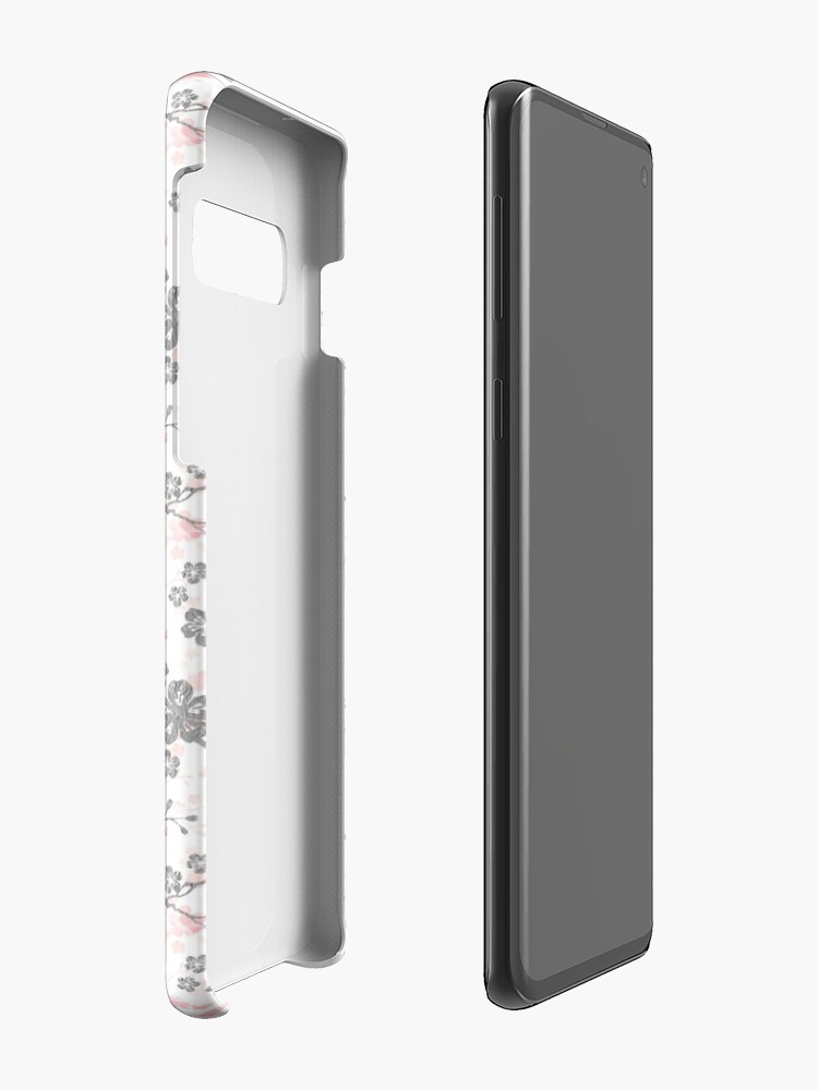 Alternate view of Silver and pink cherry blossom birds Case & Skin for Samsung Galaxy