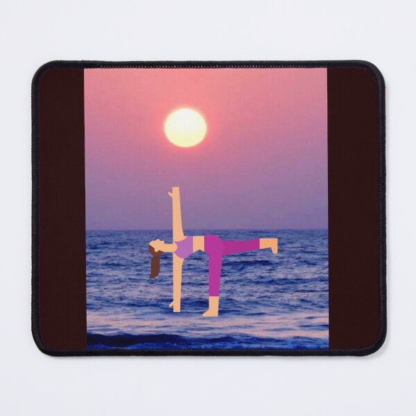 Item preview, HALF MOON YOGA POSE ON THE OCEAN designed and sold by marie1919.