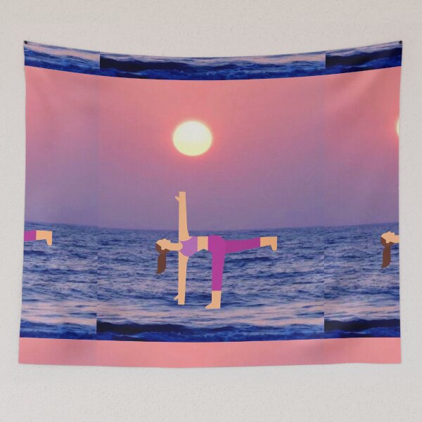 Item preview,  HALF MOON YOGA POSE ON THE OCEAN designed and sold by marie1919.