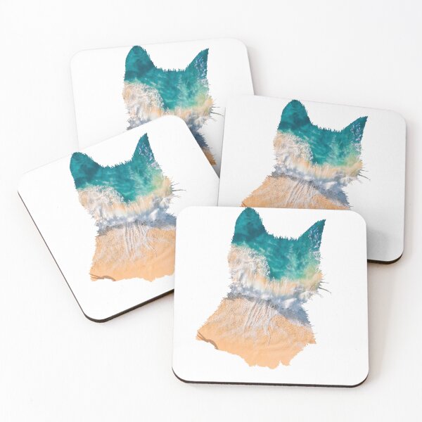 Item preview, Beach Ocean Top View Cat designed and sold by kryative.