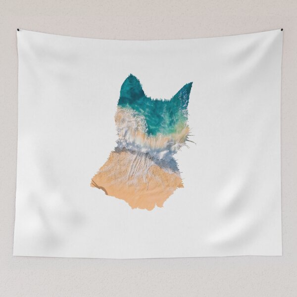 Item preview, Beach Ocean Top View Cat designed and sold by kryative.