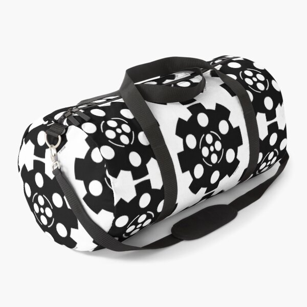 Gear - Black on White Duffle Bag