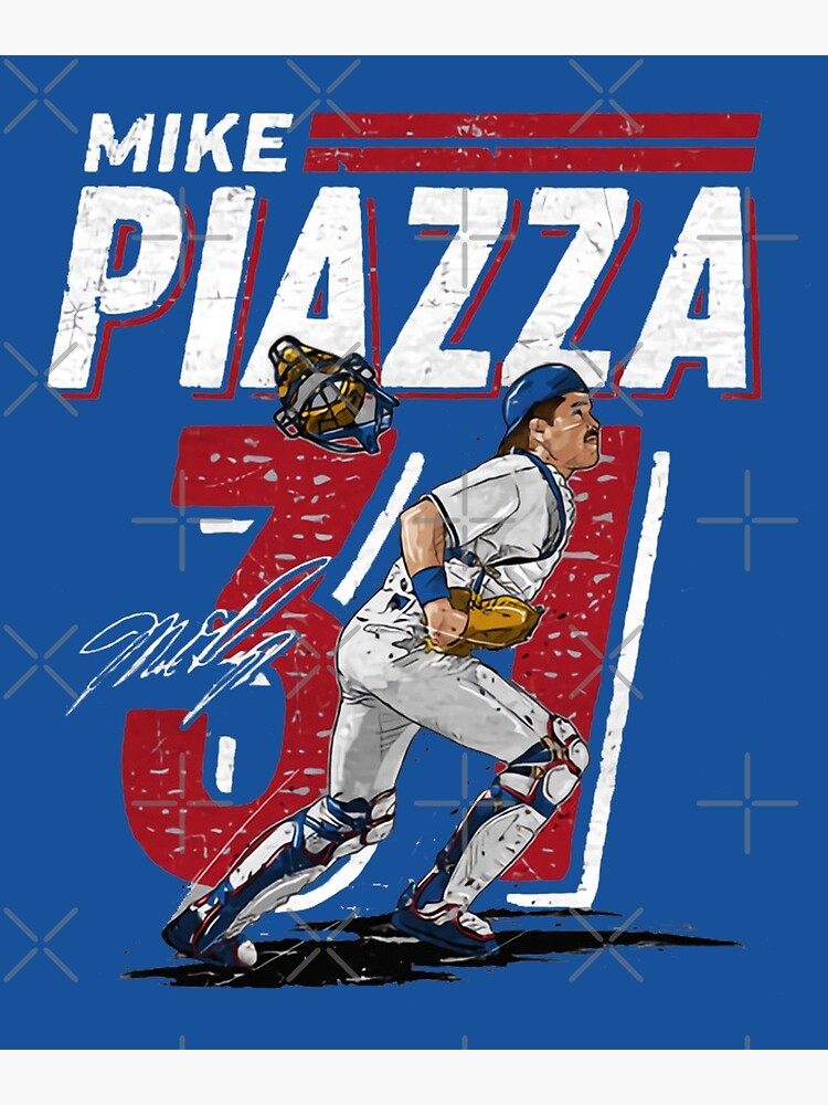 Mike Piazza Baseball Player Artvintage Poster Canvas Print Wall