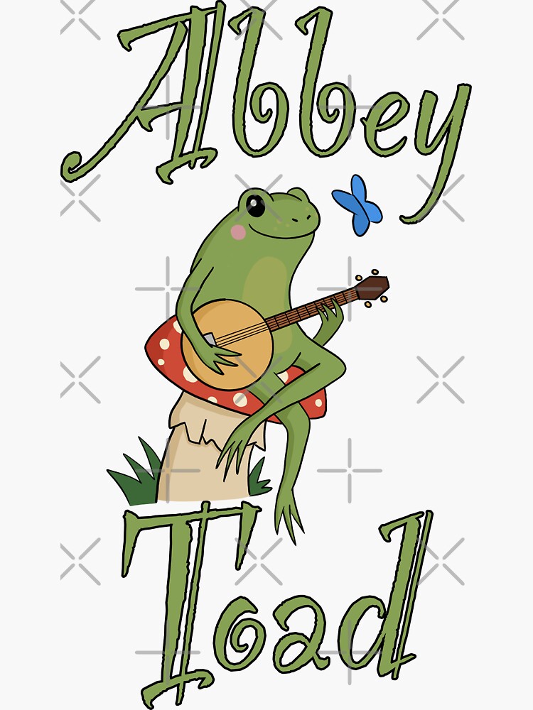 Abbey Toad Funny Lyrics Sticker For Sale By Punnylyrics Redbubble