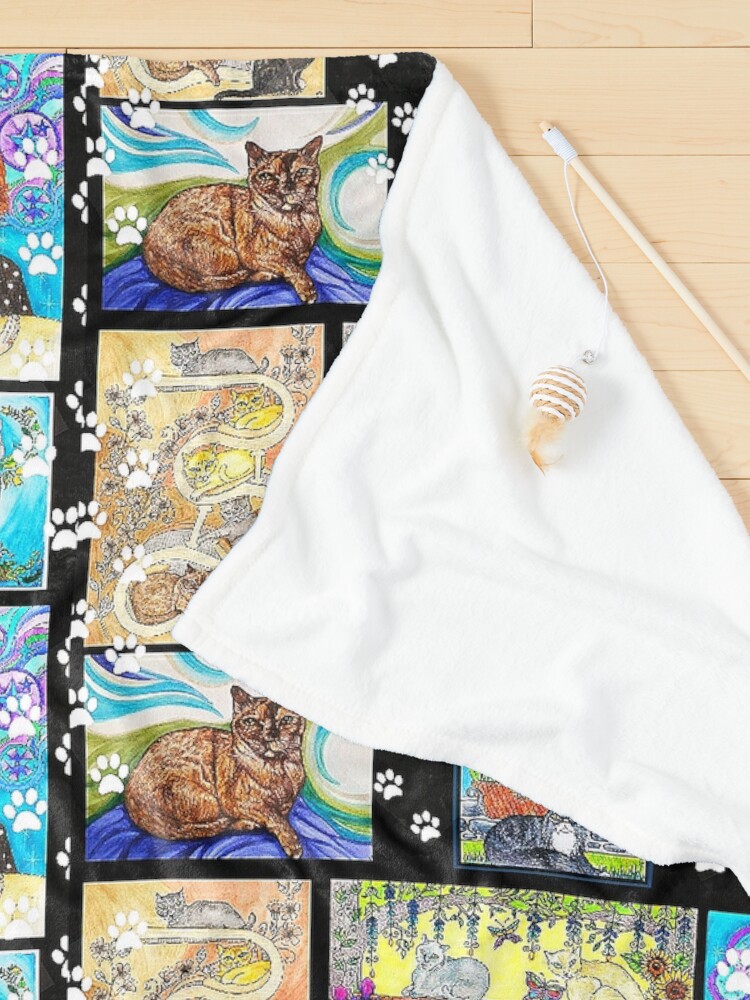 Alternate view of Molly and Her Cats Pet Blanket