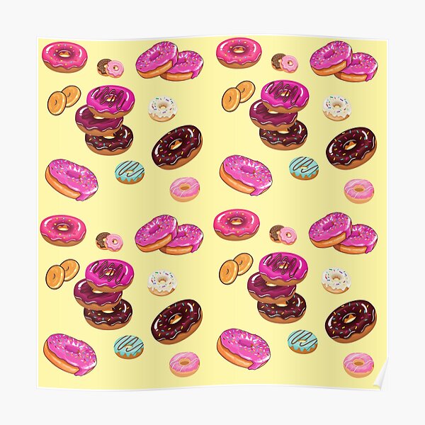 "Donut colors" Poster for Sale by BossPattern Redbubble