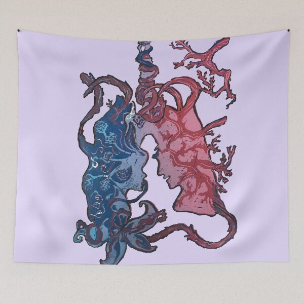 Item preview, Floral Couple Silhouette Lungs designed and sold by Lenaartist.