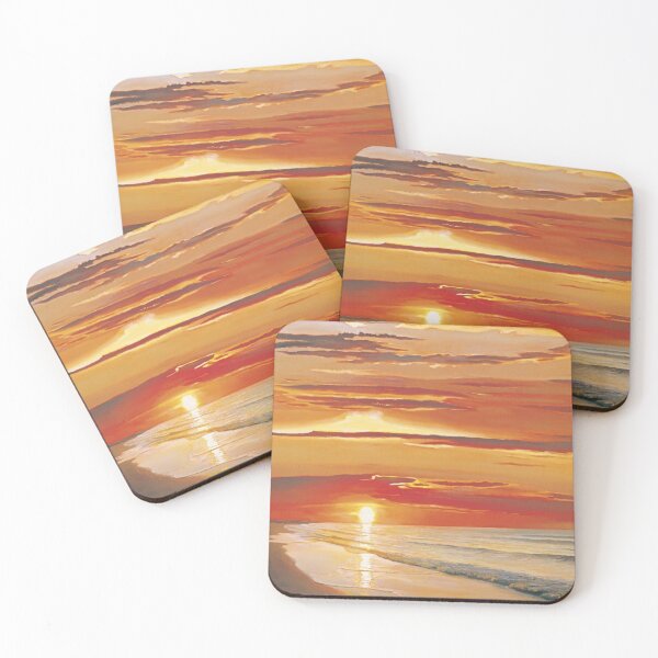 Item preview, Painting Sunset Wave -Oil painting style artwork- beautiful design - decoration for your house and gift for mummy designed and sold by THASSON.