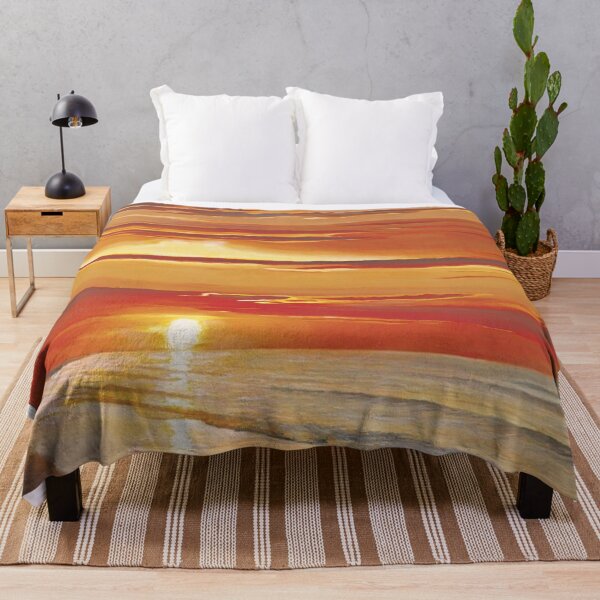 Item preview, Painting Sunset Wave -Oil painting style artwork- beautiful design - decoration for your house and gift for mummy designed and sold by THASSON.
