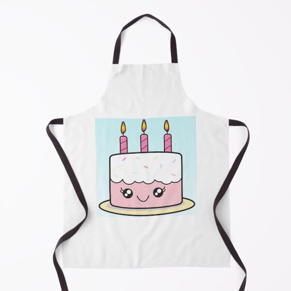 Item preview, Kawaii Birthday Cake With Adorable Eyes Pink Frosting designed and sold by CreativeCranium.