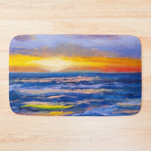 Item preview, Painting Sunset Wave -Oil painting style artwork- beautiful design - decoration for your house and gift for mummy designed and sold by THASSON.