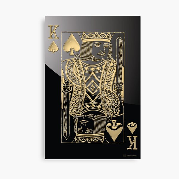 Item preview, King of Spades in Gold over Black  designed and sold by Serge Averbukh Art Studio.
