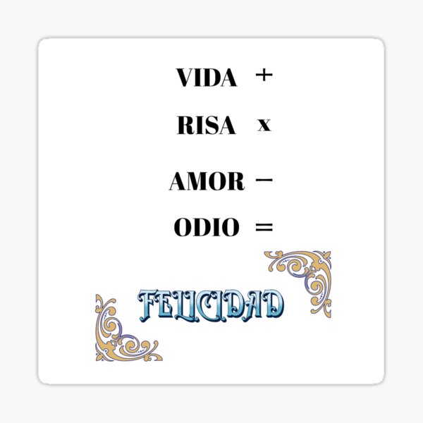 Item preview, Vida+RisaxAmor-Odio=Felicidad designed and sold by NariV ⭐⭐⭐⭐⭐.