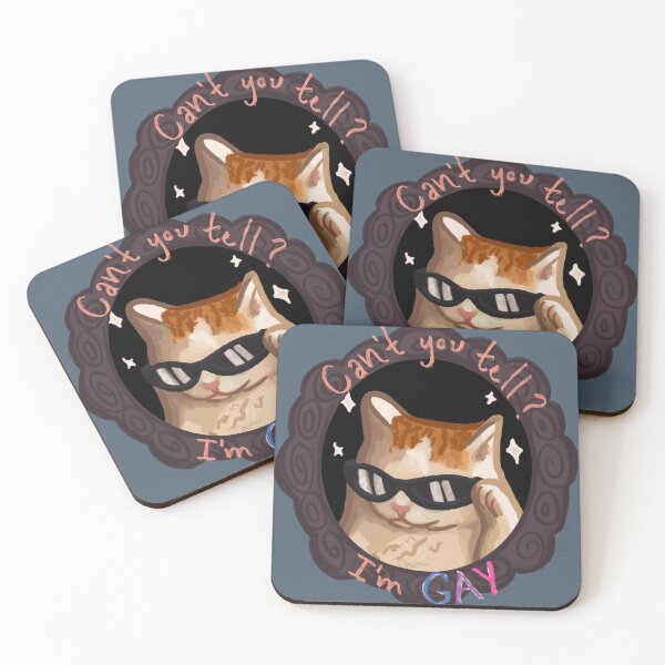 Item preview, bisexual cool cat designed and sold by muddycatpaws.