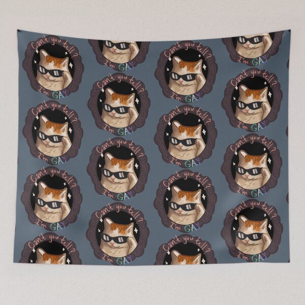 Item preview, mlm gay cool cat designed and sold by muddycatpaws.