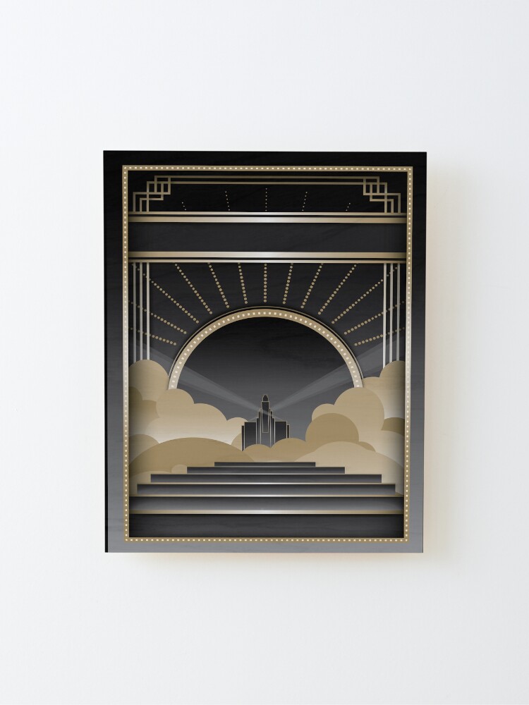 Alternate view of Art deco design V Mounted Print