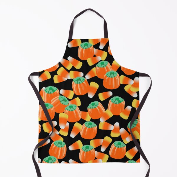 Item preview, Candy Corn and Candy Pumpkins Tile (Black) designed and sold by Zia Frazier.