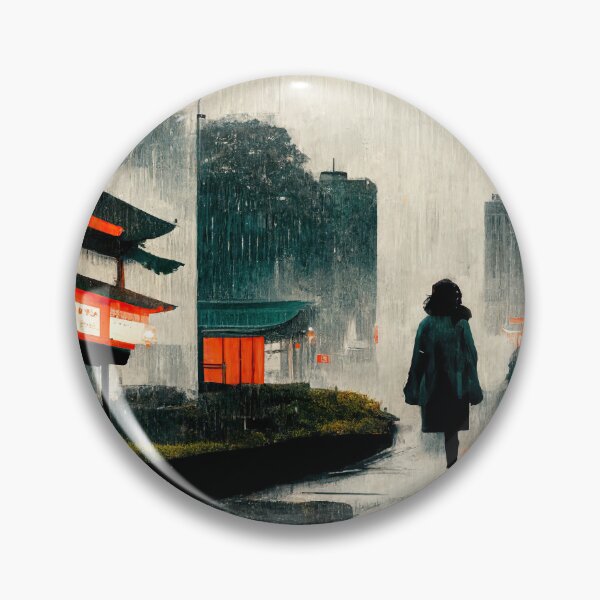 Item preview, Moody and Rainy day in a Japanese city designed and sold by WolfPack-Art.