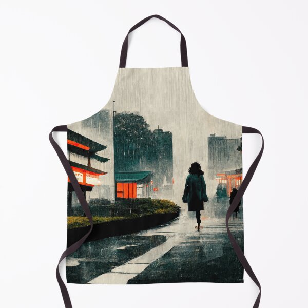 Item preview, Moody and Rainy day in a Japanese city designed and sold by WolfPack-Art.