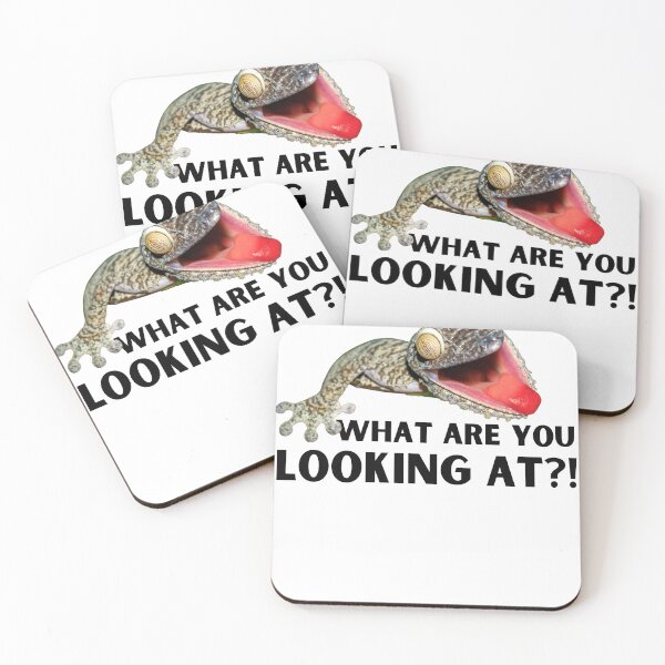 Item preview, What Are You Looking At? Funny Leaf Tailed Gecko  designed and sold by LovenLaughter.