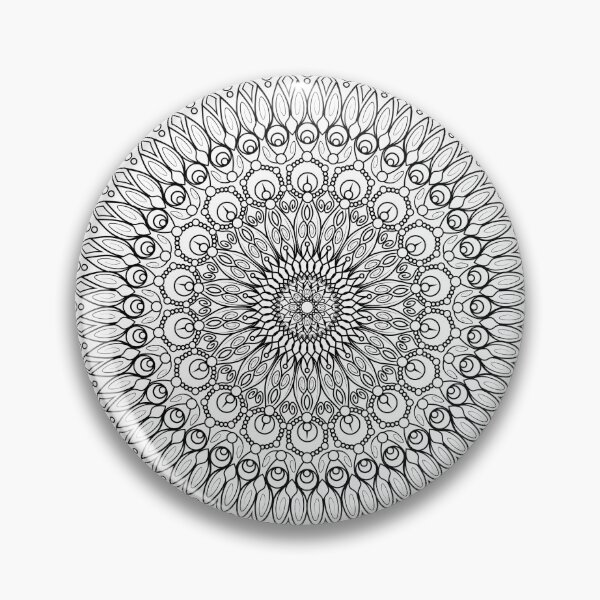 Item preview, Mandala Inspired Design in Black & White #10 designed and sold by ZenDrawings.
