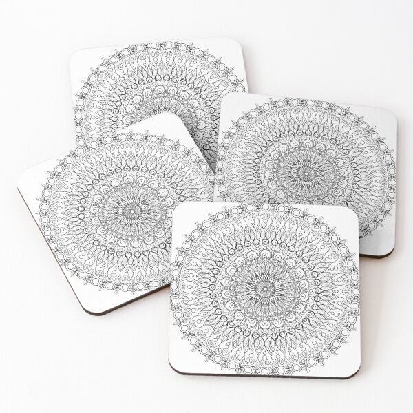Item preview, Mandala Inspired Design in Black & White #10 designed and sold by ZenDrawings.