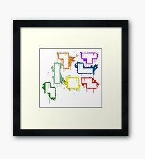 splater tetris Framed Print