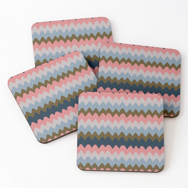 Item preview, Zig zaggy pink, lilac, blue, and brown lines designed and sold by Jodi Mahaffey.