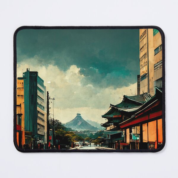 Item preview, Moody Rural Japanese Town (Lofi) designed and sold by WolfPack-Art.