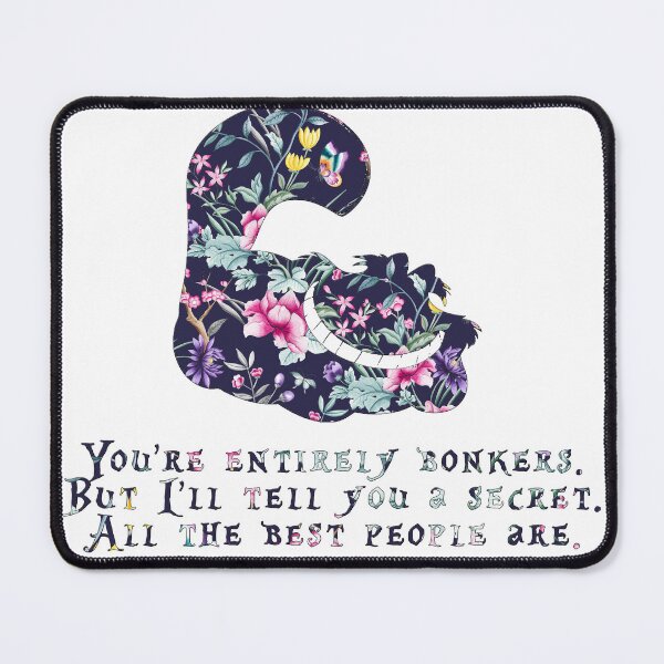 Item preview, Alice floral designs - Cheshire cat entirely bonkers designed and sold by peggieprints.