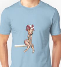 Cartoon Pinup in Bikini on Diving Board Unisex T-Shirt