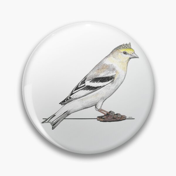 Item preview, Goldfinch in Birkenstocks designed and sold by JimsBirds.