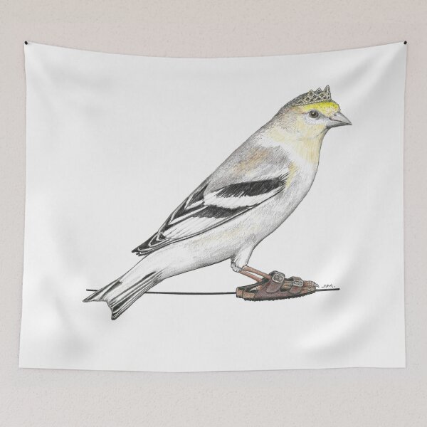 Item preview, Goldfinch in Birkenstocks designed and sold by JimsBirds.