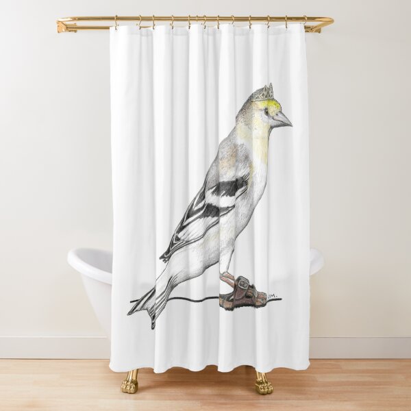 Item preview, Goldfinch in Birkenstocks designed and sold by JimsBirds.