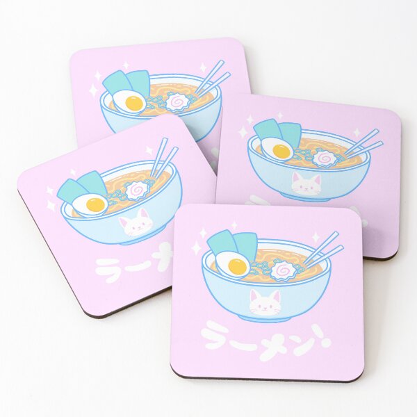 Cute Ramen Coasters (Set of 4)