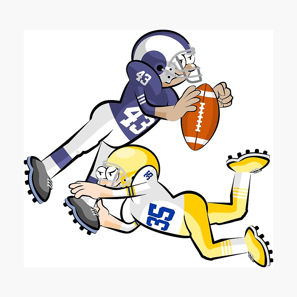 American Football Cartoon Style 8/41 Poster for Sale by MegaSitioDesign