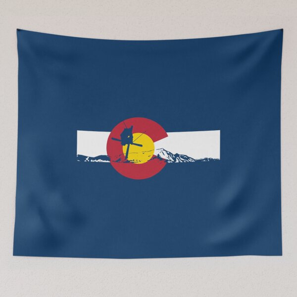 Item preview, Skier - Colorado Flag - Iron Cross   designed and sold by fhateoff.