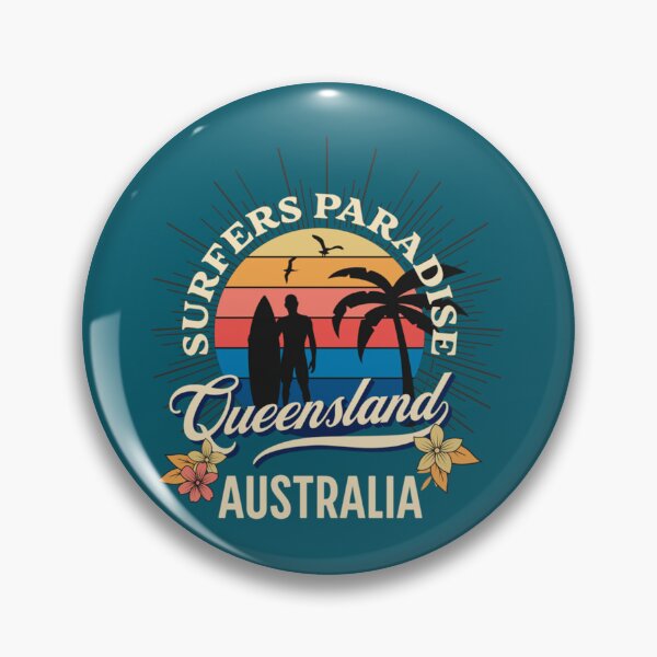 Item preview, Retro Vintage Style Surfers Paradise Australia   designed and sold by KelseyShaArt.