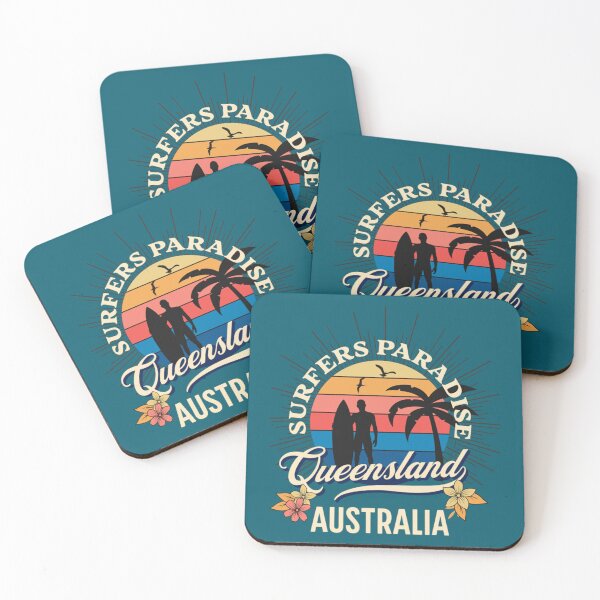 Item preview, Retro Vintage Style Surfers Paradise Australia   designed and sold by KelseyShaArt.