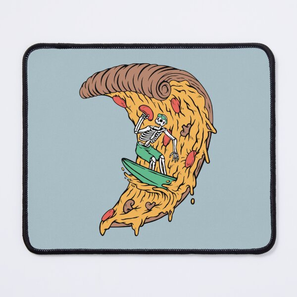 Item preview, Surfer Boy Pizza Funny Surfing Skeleton designed and sold by KelseyShaArt.