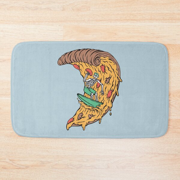 Item preview, Surfer Boy Pizza Funny Surfing Skeleton    designed and sold by KelseyShaArt.