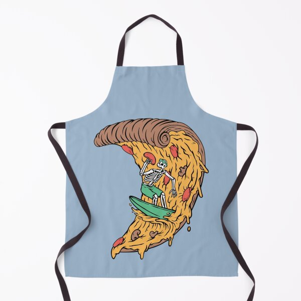 Item preview, Surfer Boy Pizza Funny Surfing Skeleton designed and sold by KelseyShaArt.