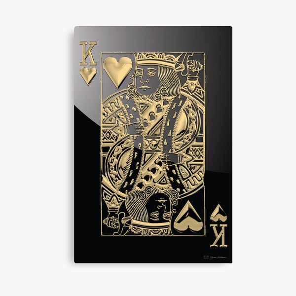 Item preview, King of Hearts in Gold over Black  designed and sold by Serge Averbukh Art Studio.